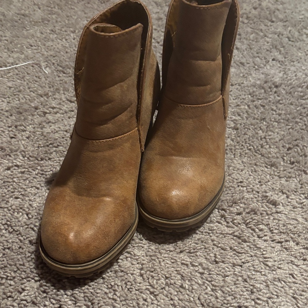 Brown Leather Ankle Boots